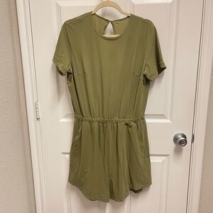 Lululemon Green Open Back Casual Dress